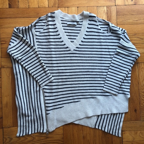 All Saints Able Asymmetrical Cold Shoulder Sweater - Picture 3 of 7